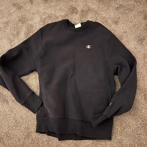 champion navy crewneck reverse weave